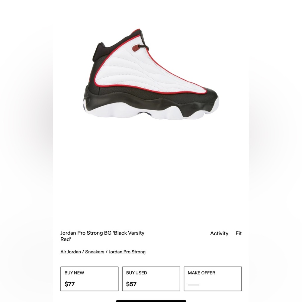 Brand New Never Worn Youth Jordan’s Pro Strong SZ 7 youth